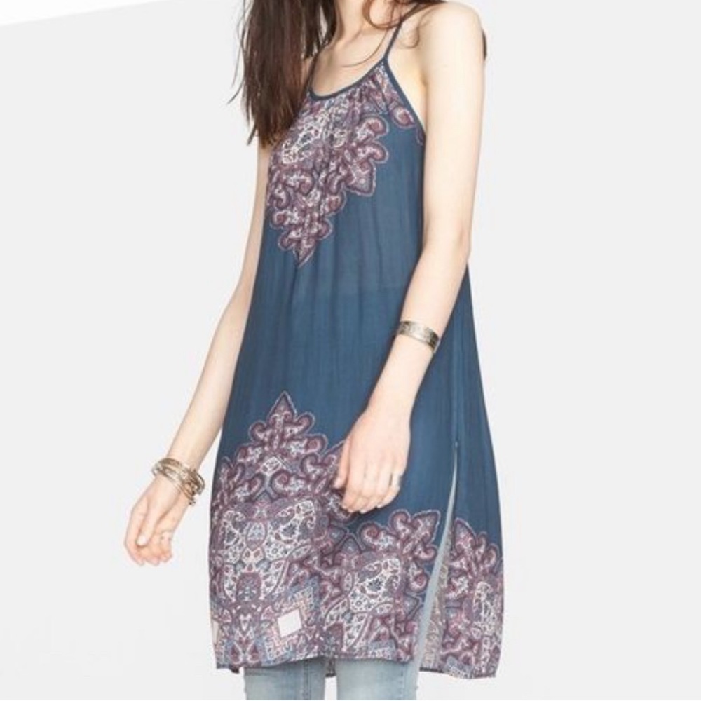 Free People starry sky printed slip nwt